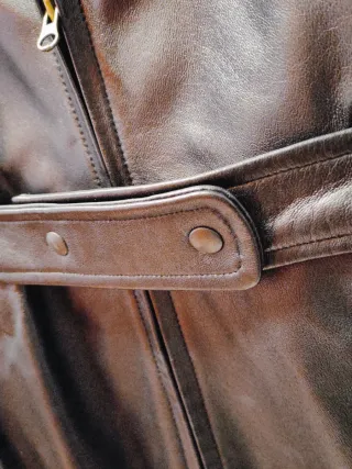 Abrigo largo de napa negro