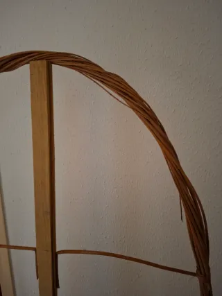 Cesta Grande Navidad Mimbre Madera