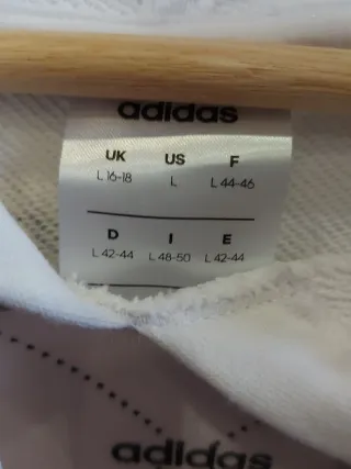 Sudadera Adidas Mujer Blanca Talla L