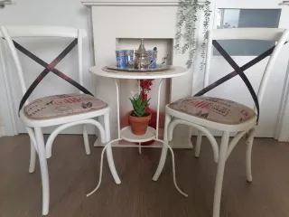 Seggiole Crossback Thonet in legno e iuta