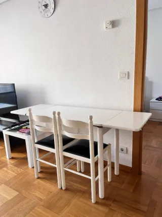 Mesa extensible salón con cajón