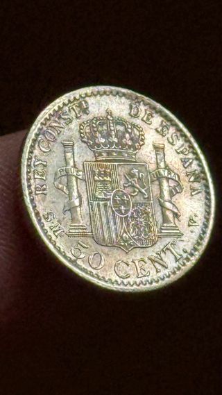 50 Céntimos Plata Alfonso XIII 1904
