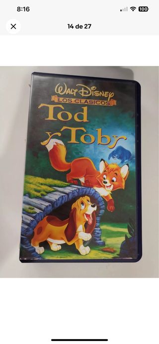 Cinta VHS Tod y Toby Disney Clásicos