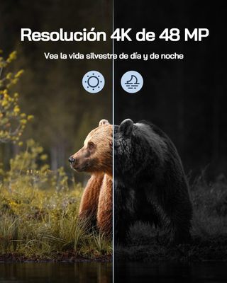 WOLFANG Cámara de Caza Solar WT02 SD 32Gb 4K 48MP