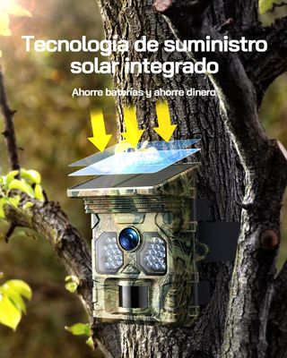 WOLFANG Cámara de Caza Solar WT02 SD 32Gb 4K 48MP