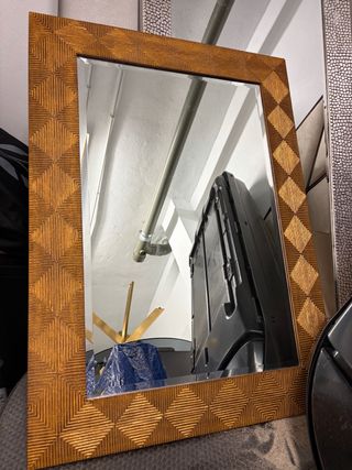 Espejo Marco Madera Dorado