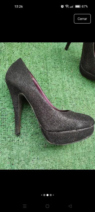 Tacones negros Strass