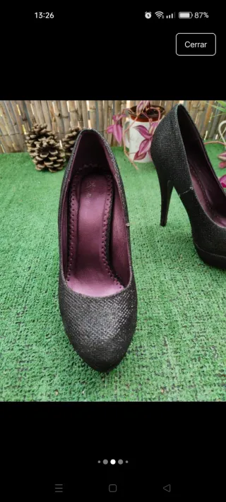 Tacones negros Strass