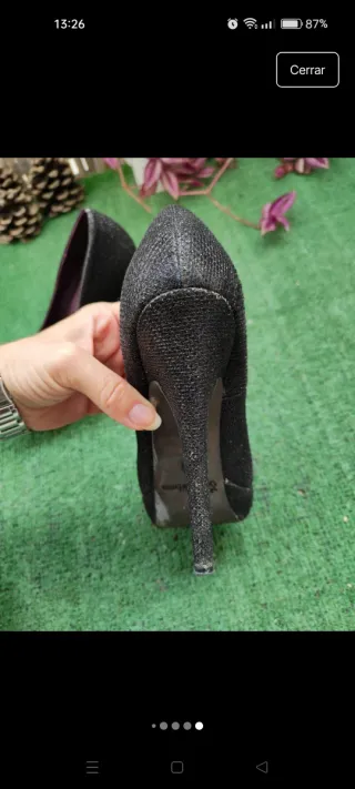 Tacones negros Strass