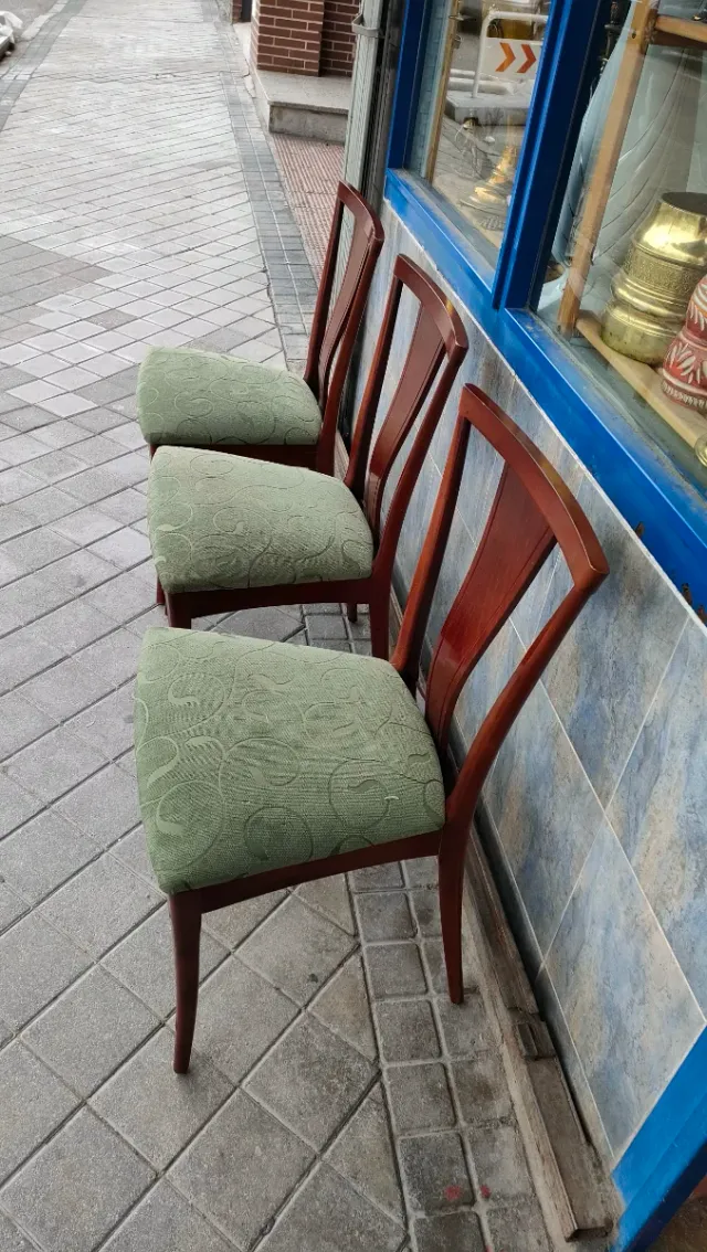 3 Sillas Madera Tapizada Cocina Comedor 640513971
