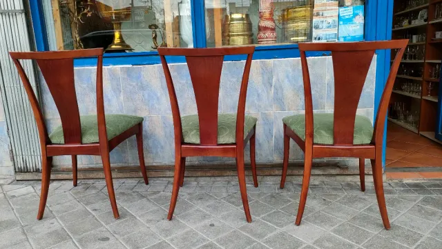 3 Sillas Madera Tapizada Cocina Comedor 640513971