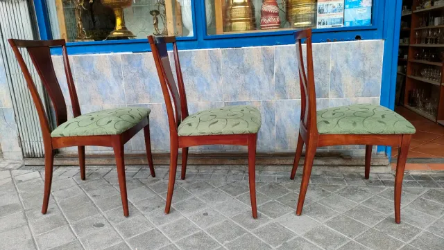 3 Sillas Madera Tapizada Cocina Comedor 640513971