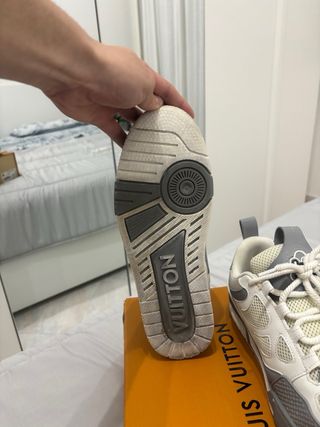 Scarpe Louis Vuitton Uomo Tg 44 Grigio Bianco