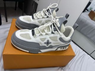 Scarpe Louis Vuitton Uomo Tg 44 Grigio Bianco