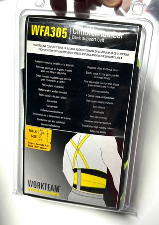 Cinturón lumbar-sujección lumbar para trabajo.