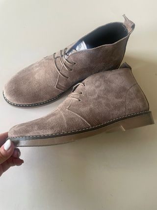 Polacchine uomo vera pelle scamosciata