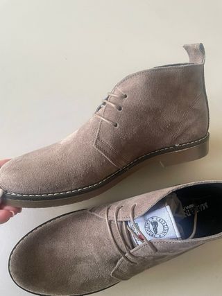 Polacchine uomo vera pelle scamosciata