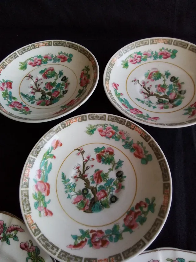 5 Antiche scodelle in porcellana inglese