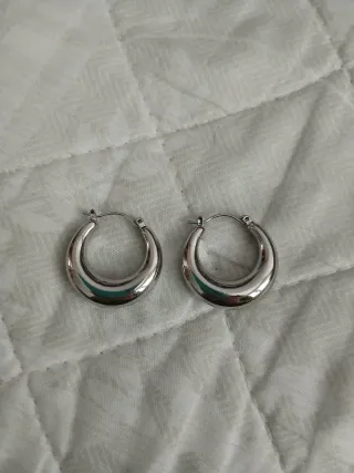 Pendientes Aro Plateados