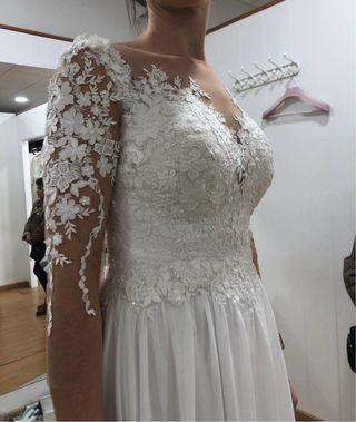 Vestido de Novia Talla 38 Blanco, Nuevo