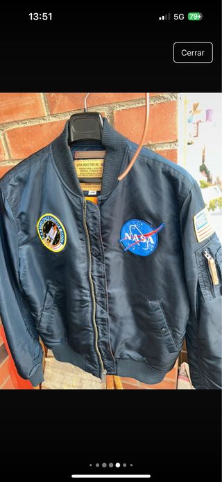 Chaqueta Alpha Industries NASA Azul nueva perfecto