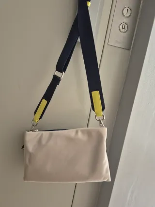 Bolso Adolfo Domínguez Azul y Beige