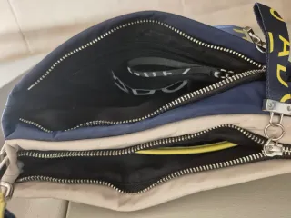 Bolso Adolfo Domínguez Azul y Beige