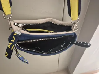 Bolso Adolfo Domínguez Azul y Beige