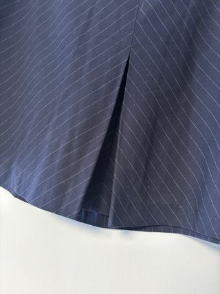 Falda Raya Diplomática Mango Azul