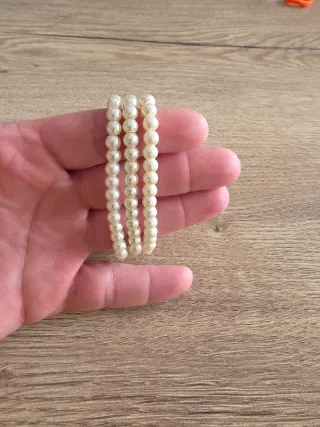 Pulsera de perlas y plata