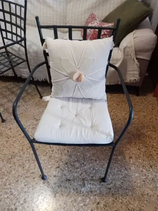 6 Sedie da giardino impilabili in ferro battuto