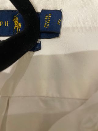 Camisa Polo Ralph Lauren Blanca Talla 16  / 170 cm
