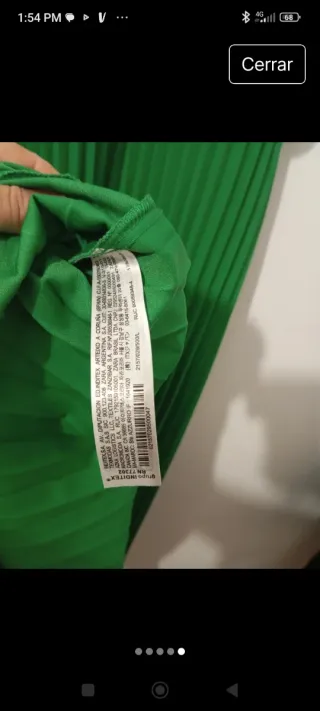 Vestido largo plisado