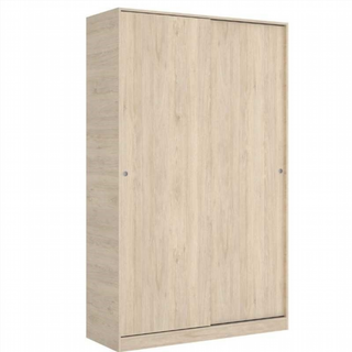 Armario 120x204x50 cm 2 Puertas Correderas. Natur