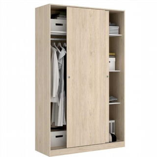Armario 120x204x50 cm 2 Puertas Correderas. Natur