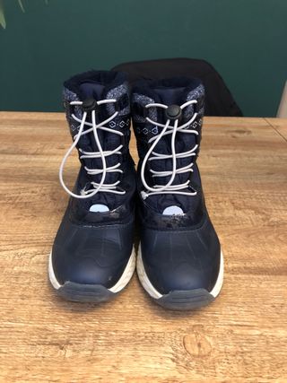 Botas de nieve infantiles azul y blanco.TALLA33/34