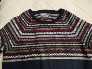 Jersey grecas azul multicolor