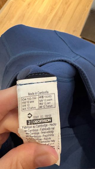 Neopreno infantil talla 143-152