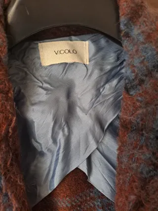 Cappotto Vicolo a quadri marrone e blu