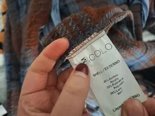 Cappotto Vicolo a quadri marrone e blu