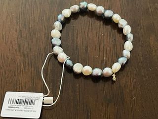 Pulsera Tous Perlas Blancas y Grises Nueva