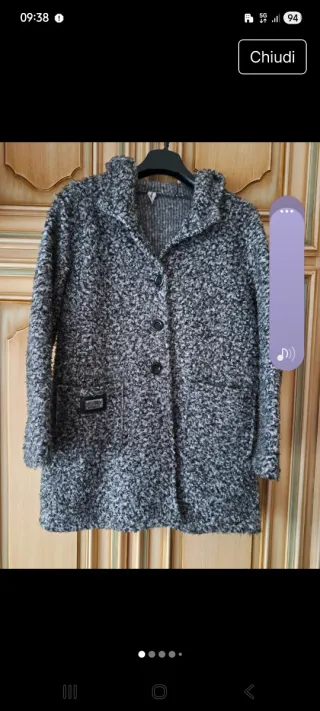 Cappotto donna grigio e nero