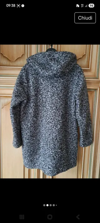 Cappotto donna grigio e nero
