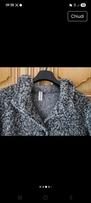 Cappotto donna grigio e nero