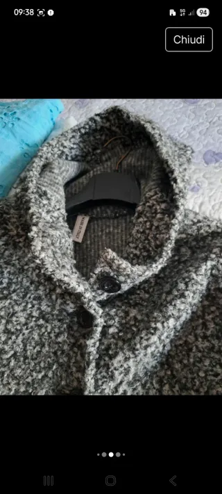 Cappotto donna grigio e nero