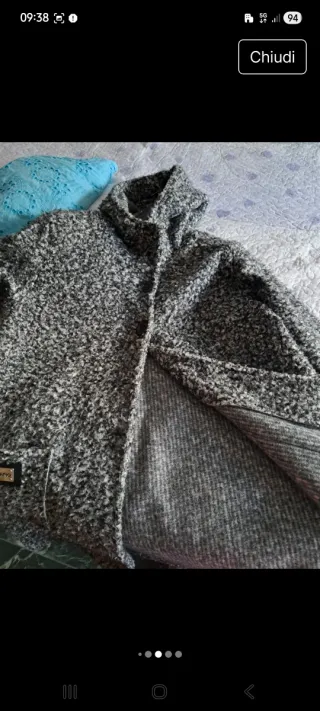 Cappotto donna grigio e nero