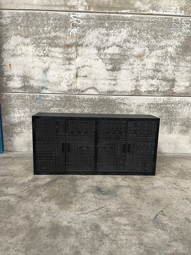 NEPAL - Aparador de madera negro