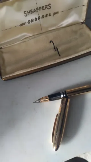 Sheaffer Snorkel Triumph penna e matita oro