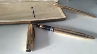 Sheaffer Snorkel Triumph penna e matita oro