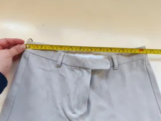 Pantalón S Max Mara beige elegante slim T36